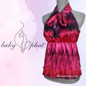 YK2 Baby Phat Womens Satin Halter Neck Top Small GUC